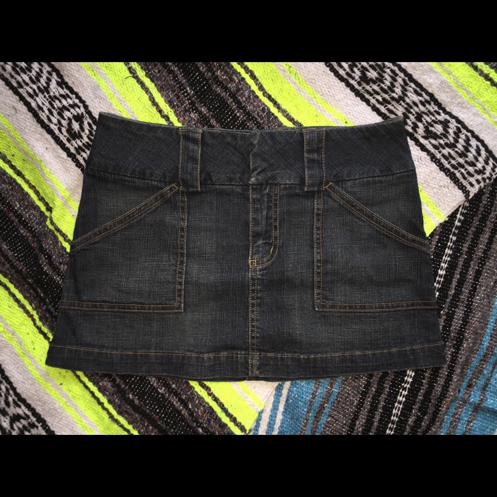 Denim mini skirt